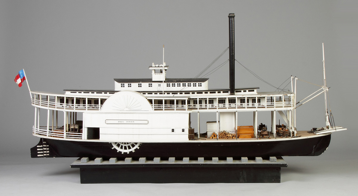 Appraisal: The Paul Jones Carved and Painted Wood Riverboat Model