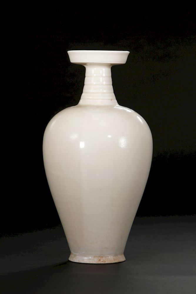 Appraisal: Chinese Liao Ding Ware Baluster Vase Finely potted with an