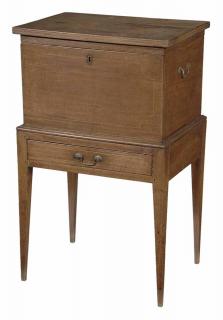 Appraisal: Southern Federal Inlaid Walnut Cellaret on Stand possibly Eastern Tennessee