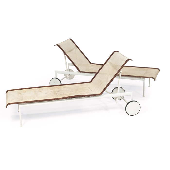 Appraisal: Richard Schultz Leisure Line chaise lounge two by Knoll white