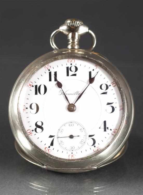 Appraisal: Hamilton Watch Co silverode open-face pocket watch movement marked ''Motor