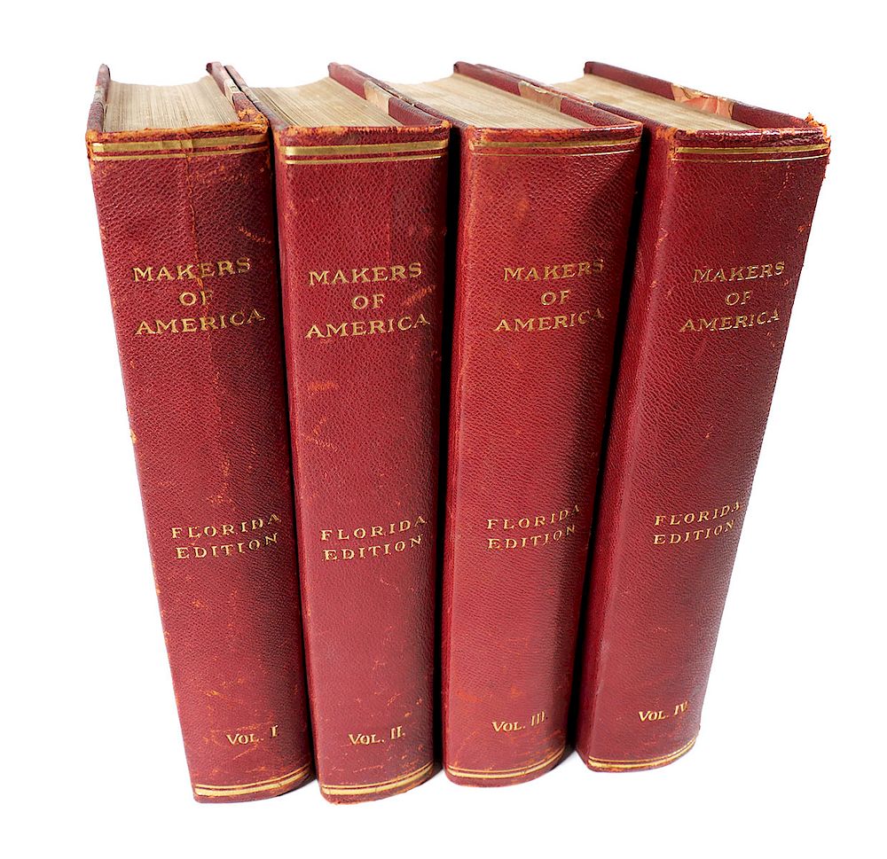 Appraisal: BOOKS Makers of American Florida Ed Vol Four volume set