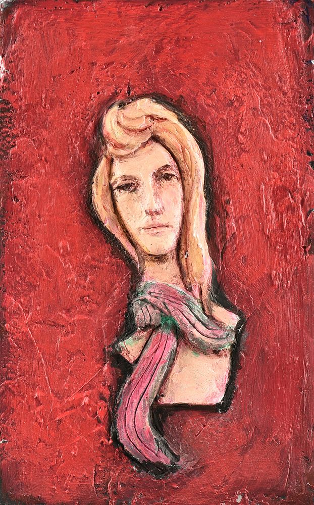 Appraisal: DAVID ADICKES American Texas b A PAINTING Laura in Red