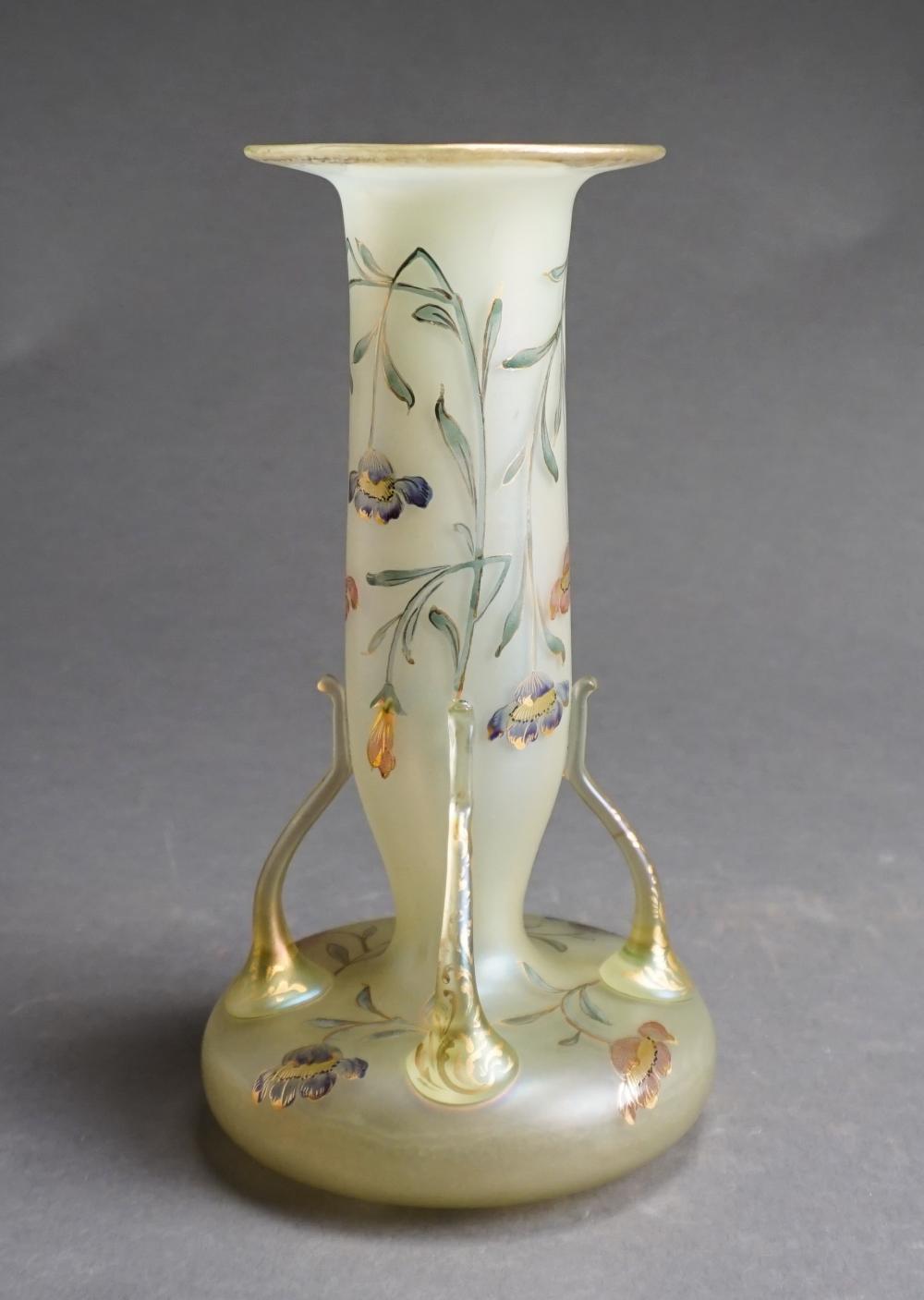 Appraisal: Loetz Enameled Glass Vase H in cm