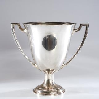 Appraisal: Large Tiffany Co silver trophy cup Large Tiffany Co silver