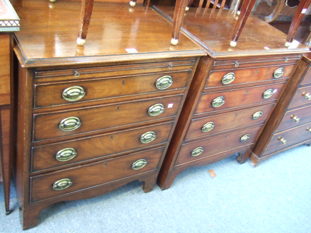 Appraisal: A pair of George III style mahogany chests each with