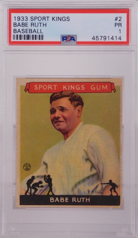 Appraisal: SPORT KINGS BABE RUTH PSA BASEBALL CARD United States Sport