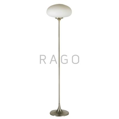 Appraisal: LAUREL LAMP CO Floor lamp Newark NJ s Matte chromed