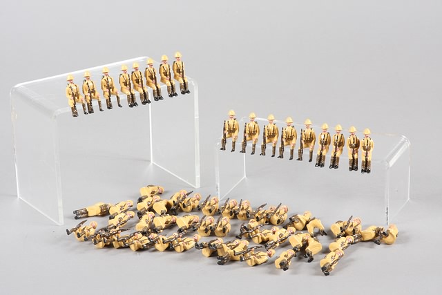 Appraisal: Lot of metal figures seated representing British Infantry Tropical Service