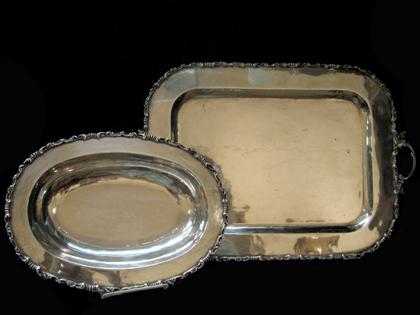 Appraisal: Sterling silver twin handled tray and serving bowlemma pasaje alameda