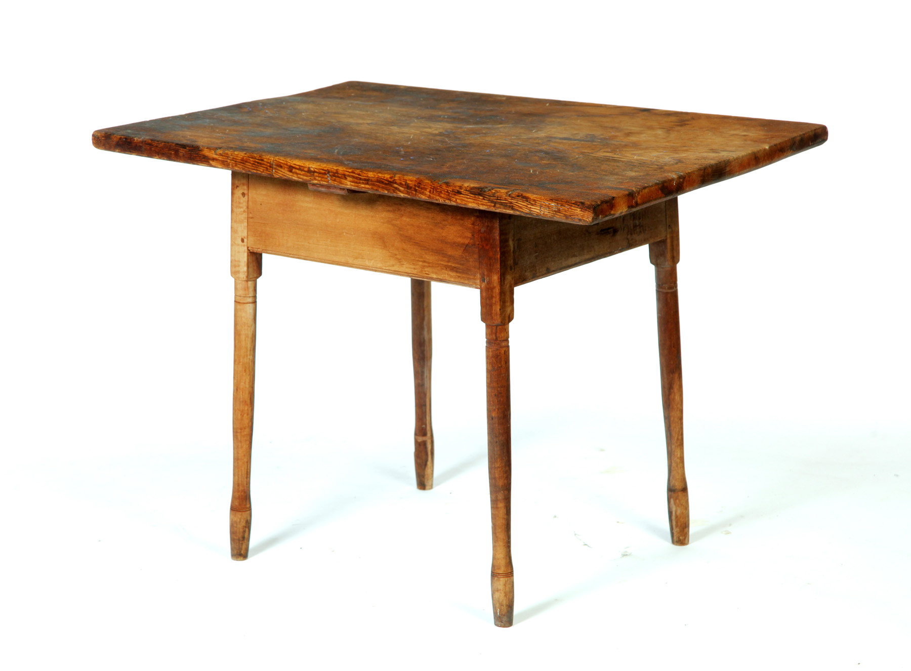 Appraisal: TAVERN TABLE American Ca One board pine top with maple