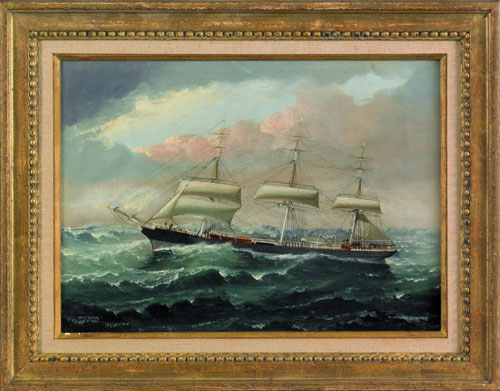 Appraisal: William Howard Yorke British American - oil on canvas ship