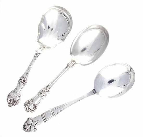 Appraisal: American sterling serving pieces including Tiffany Tiffany Co English King