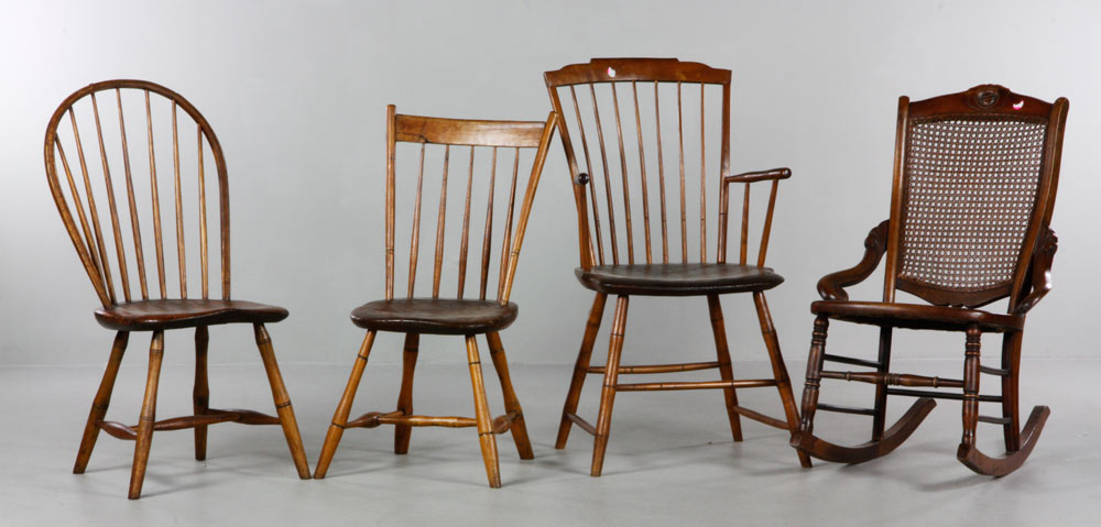 Appraisal: - Lot of th C Chairs Lot of th century