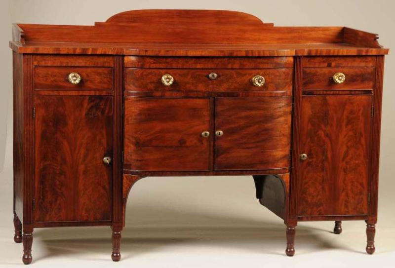 Appraisal: American Late Federal Mahogany Sideboard Description Circa Probably Mid-Atlantic region