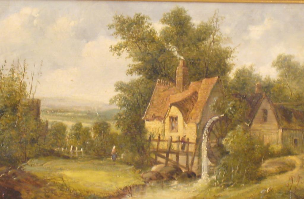 Appraisal: ALFRED H VICKERS fl - By a Watermill and Cottages