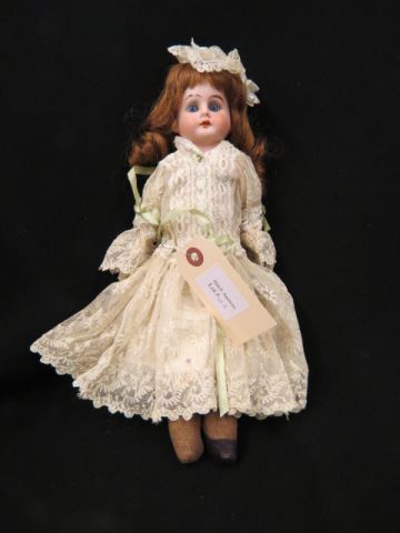 Appraisal: German Victorian Bisque Head Doll horseshoe mark period lace dress