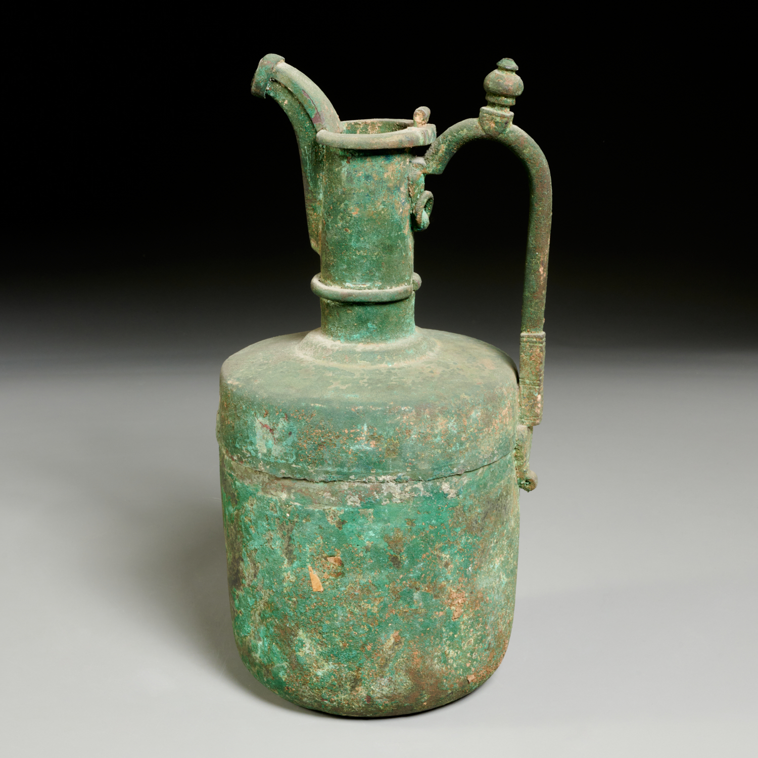 Appraisal: ANCIENT PERSIAN LARGE COPPER ALLOY EWER Possibly th c AD