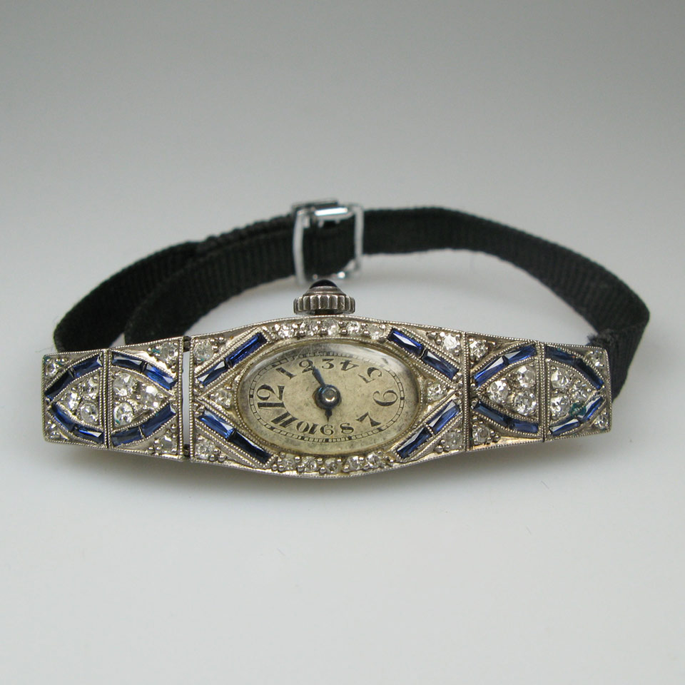 Appraisal: Ladys Lusina Wristwatch jewel movement in a platinum filigree case