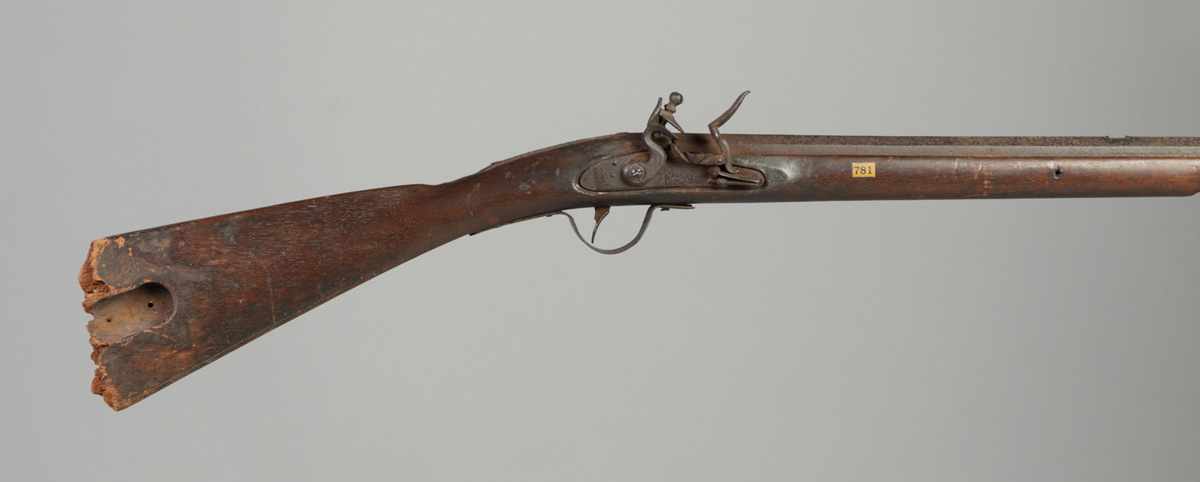 Appraisal: American Fragmentary Flintlock Full Stock Rifle Overall L ''E