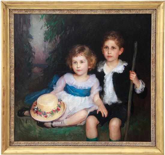 Appraisal: Lydia Field Emmet New York - PORTRAIT OF YOUNG SIBLINGS