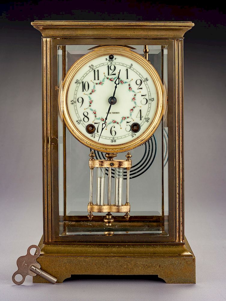 Appraisal: Seth Thomas Crystal Regulator Clock DESCRIPTION Seth Thomas crystal regulator