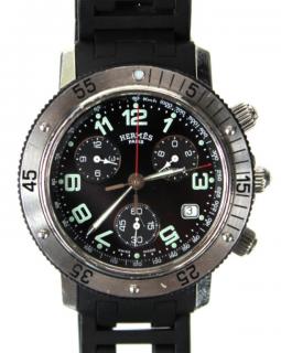 Appraisal: A Men's Hermes Clipper Chronograph Watch mm A Men's Hermes