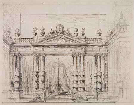 Appraisal: FERDINANDO GALLI BIBIENA CIRCLE OF Italian - A Stage Design