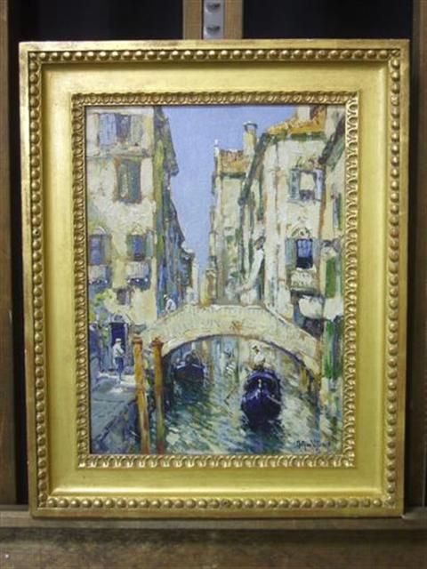 Appraisal: ARTHUR VIDAL DIEHL AMERICAN - VENICE CANAL SCENE Oil on