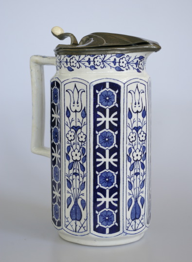 Appraisal: Attractive Brownhill's Pottery Company Staffordshire Blue-and-White Pottery Jug dated by