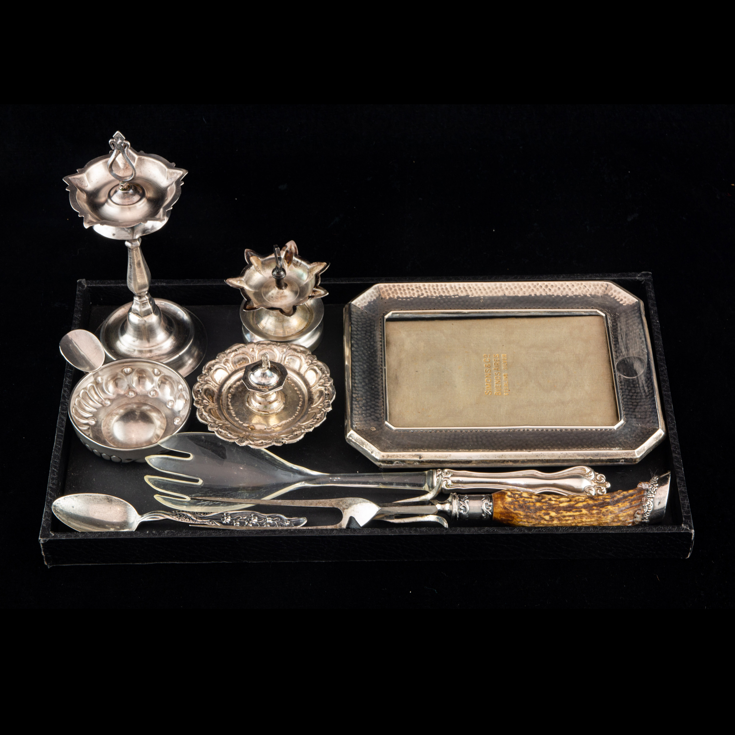 Appraisal: MISCELLANEOUS OF STERLING PLATE AND WHITE METAL ITEMS INCLUDING A