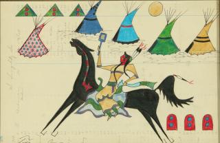 Appraisal: TERRANCE GUARDIPEE BORN MIXED MEDIA LEDGER ART A late th