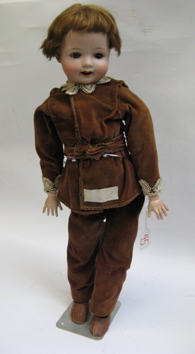 Appraisal: HEUBACH GERMAN BISQUE HEAD BOY DOLL - in Bisque swivel