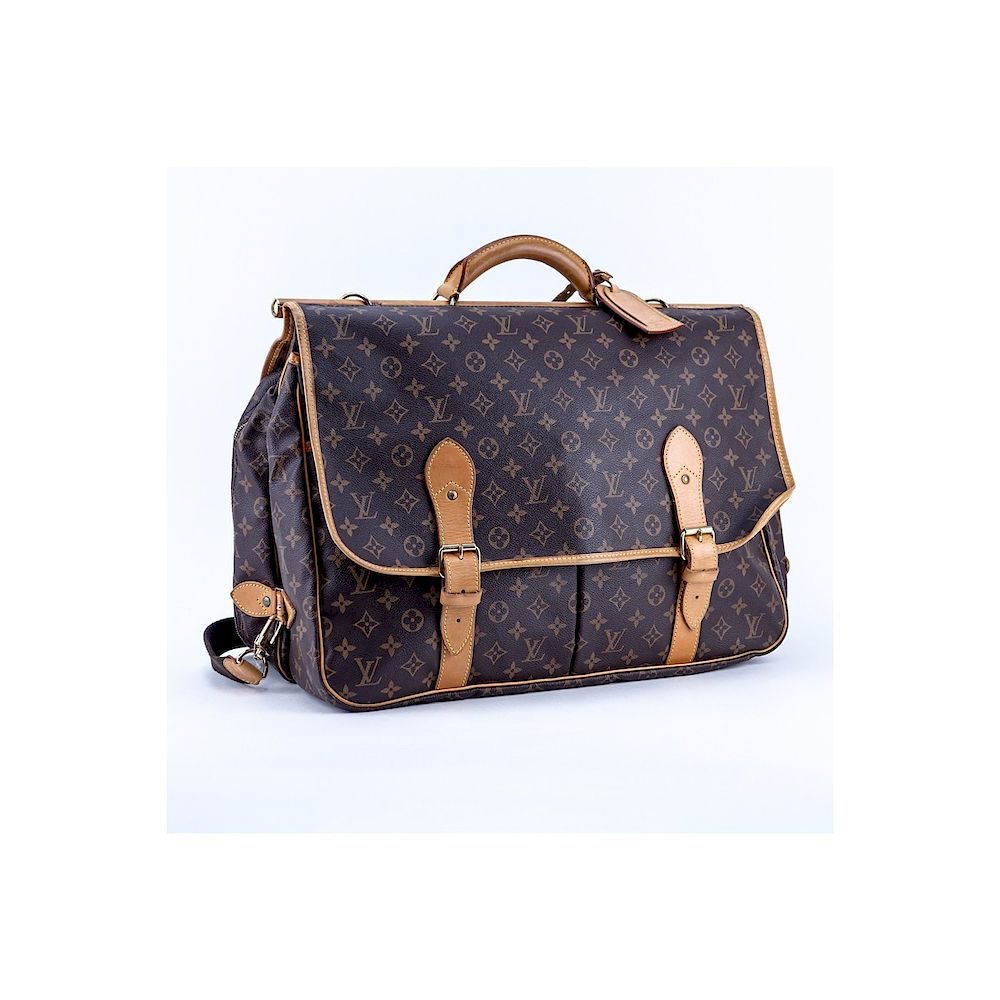 Appraisal: Louis Vuitton Brown Monogram Sac Chasse Luggage Louis Vuitton Brown