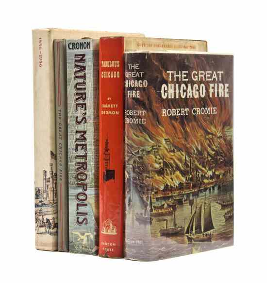 Appraisal: CHICAGO A group of five works The Great Chicago Fire