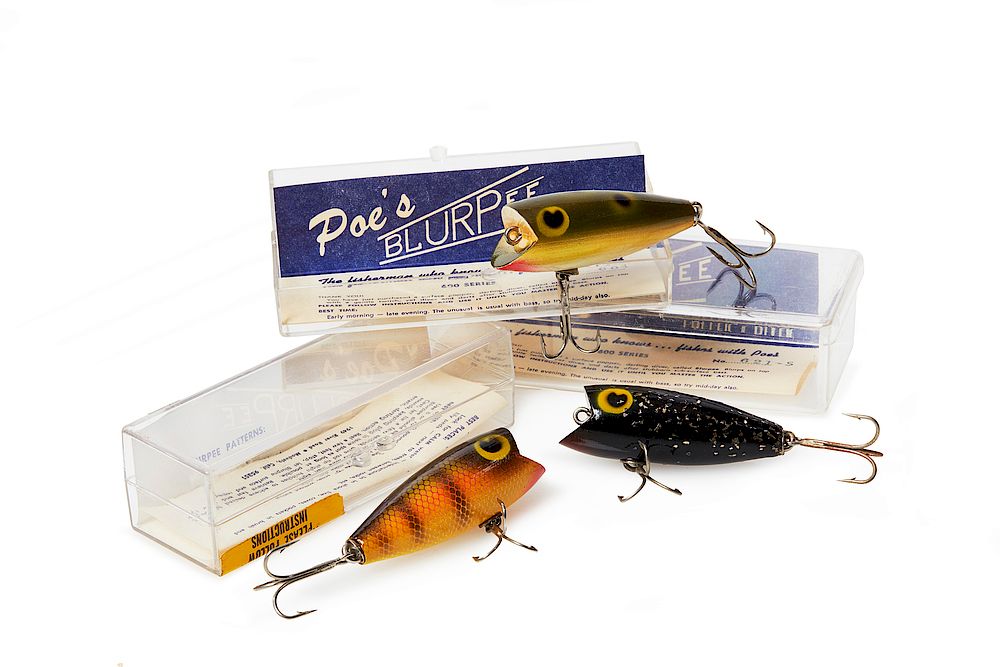 Appraisal: Three Cased Blurpee Lures No and -S Lot of three