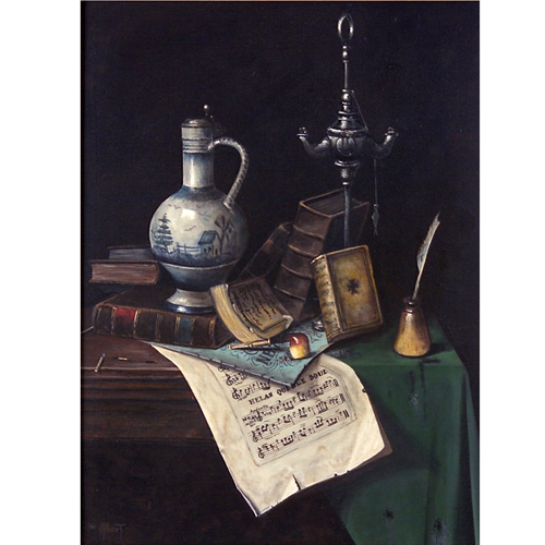 Appraisal: Arthur J Albert American - Still Life with Books and