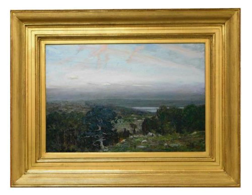 Appraisal: Allen Talcott American - oil on panel depicts hillside view