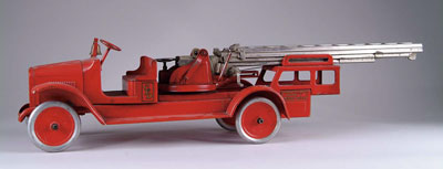 Appraisal: FABULOUS BUDDY L AERIAL FIRE TRUCK Great original toy features