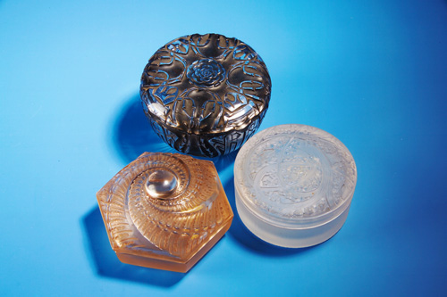 Appraisal: R LALIQUE Three boxes comprising Quatre Scarabees clear and frosted