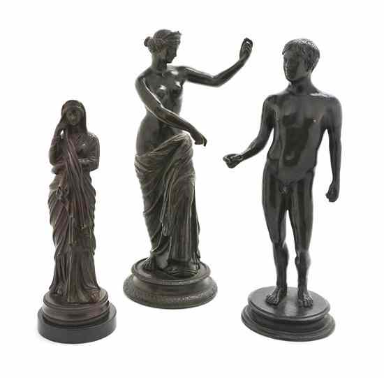 Appraisal: A Group of Three Grand Tour Bronze Figures each after