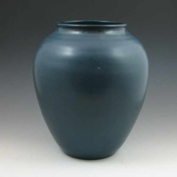 Appraisal: Large Marblehead matte blue vase Marked with impressed ship mark