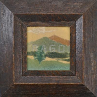 Appraisal: STYLE OF ARTHUR WESLEY DOW MARBLEHEAD Glazed ceramic tile with