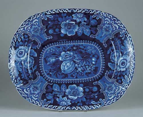 Appraisal: A BEAUTIFUL LARGE BLUE STAFFORDSHIRE PLATTER The platter marked Stubbs