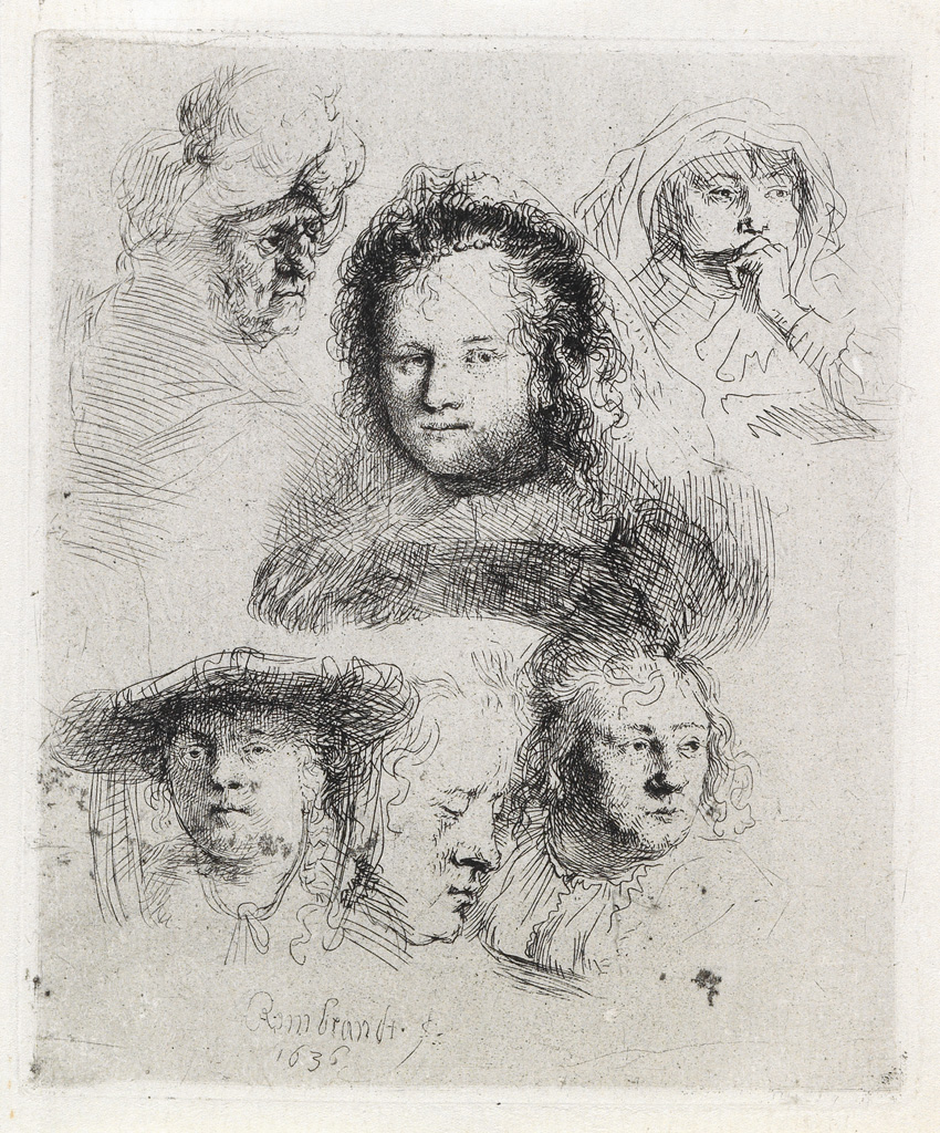 Appraisal: REMBRANDT VAN RIJN Studies of the Heads of Saskia and