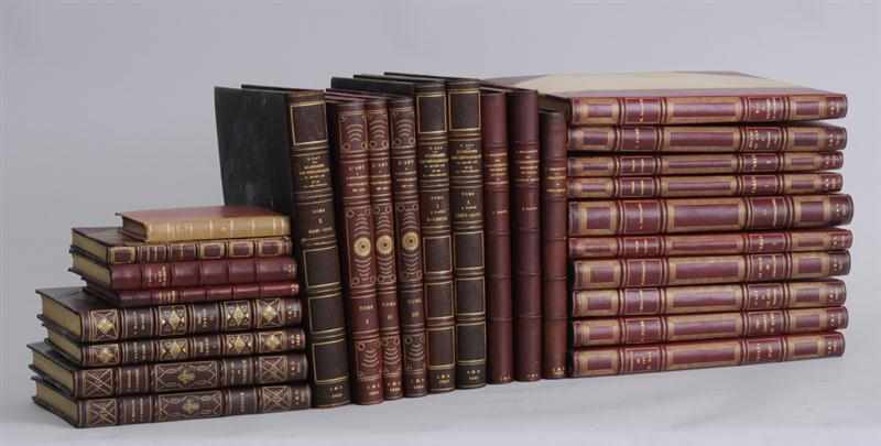 Appraisal: TWENTY-SEVEN FULL LEATHER VOLUMES INCLUDING SETS ON ARCHITECTURE ART AND