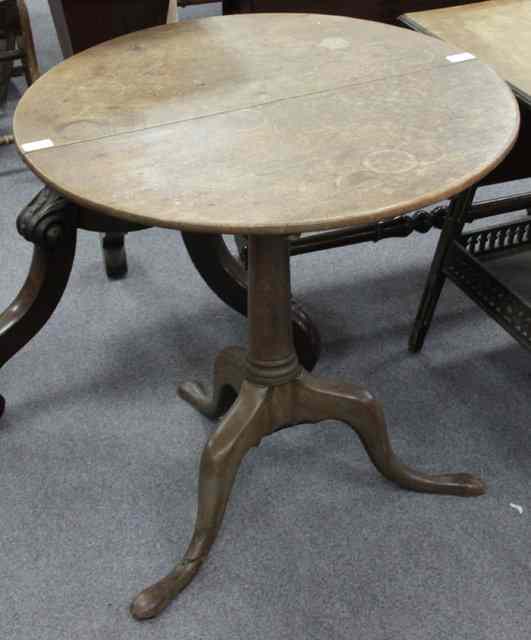 Appraisal: An early th Century mahogany table on a turned column