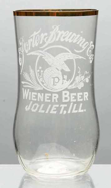 Appraisal: E Porter Brewing Co Acid-Etched Beer Glass For Wiener Beer