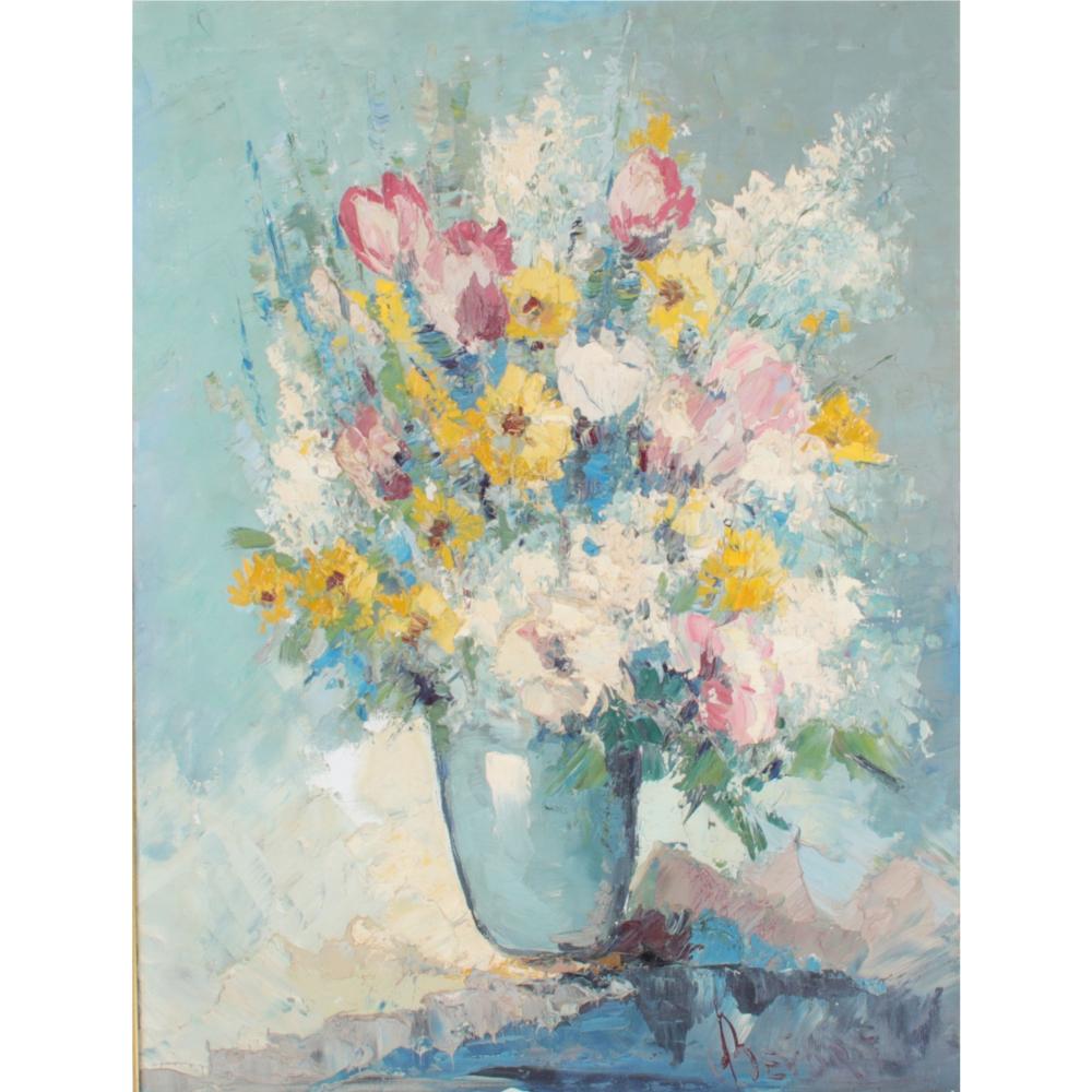 Appraisal: JAN BEVORT NETHERLANDS - FLORAL STILL LIFE MODERN IMPRESSIONIST OIL