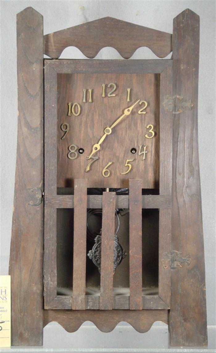 Appraisal: Sessions oak Mission style mantle clock h t s running